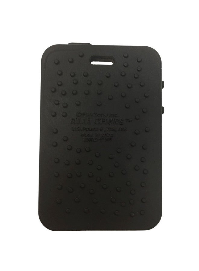 Silli Chews Cute Baby Teether Cell Phone Kids Pretend Play Toy Fake Phone For Babies Telephone Mobile Safe Silicone Teething Toy Infant Pain Relief Apple Black Smart Chatter ; Silly Chew Toy - Image 4