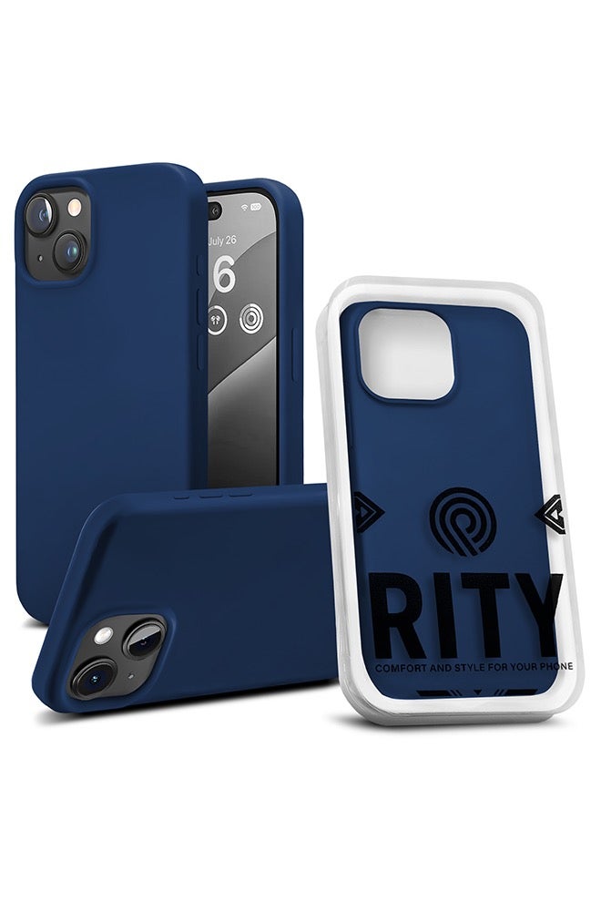 ريتي غطاء سيليكون لآيفون 15 – تصميم أنيق بجودة فائقة، ملمس ناعم احترافي، مقاوم للصدمات، حماية كاملة مع بطانة فاخرة من الألياف الدقيقة - Image 1