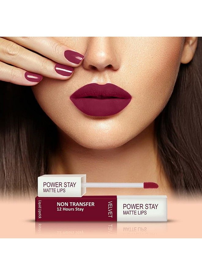Forfor Power Stay Long Last Matte Lipstick Waterproof (12 Hrs Stay) - Image 5