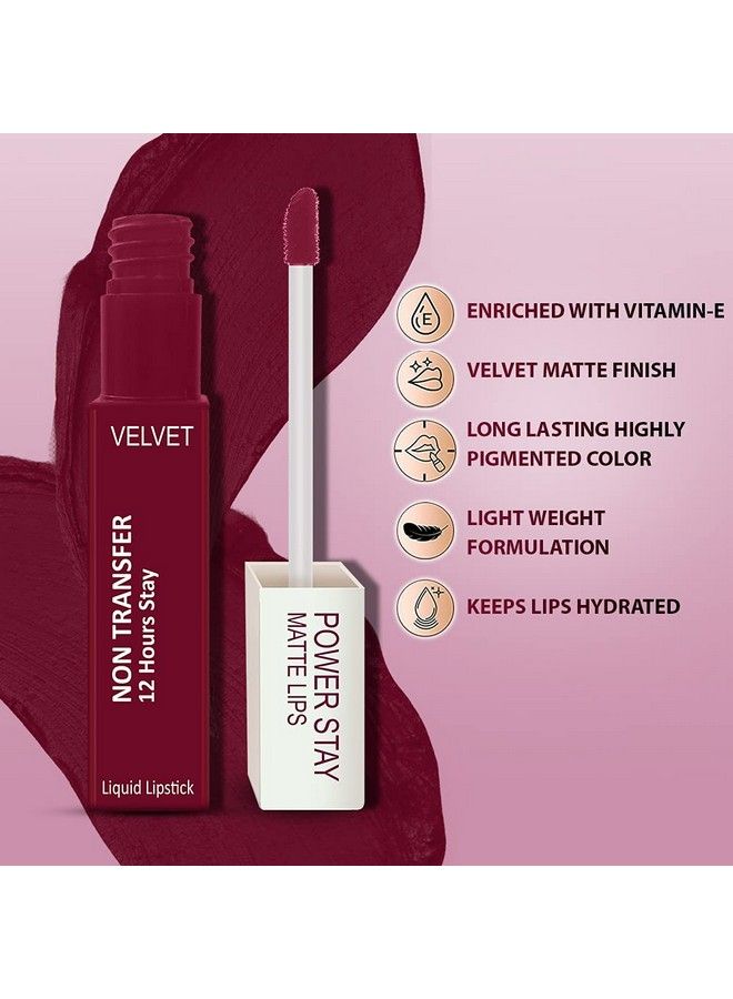 Forfor Power Stay Long Last Matte Lipstick Waterproof (12 Hrs Stay) - Image 4