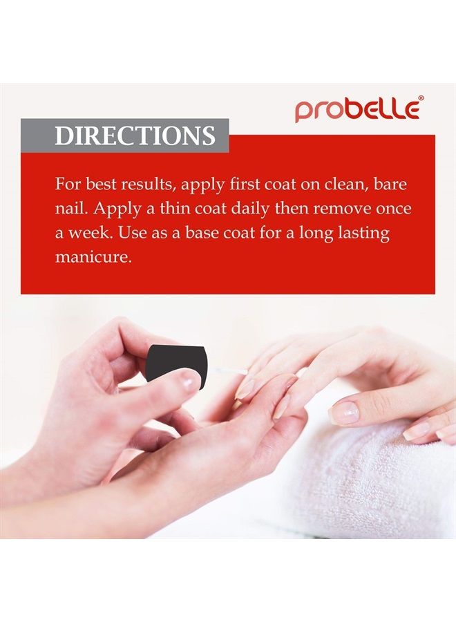 Probelle Nail Strengthener, Nail Strengthening Treatment, Nail Growth and Repair, Stops Peeling, Splits, Chips, Cracks, and Strengthens Nails (0.50 ounces, 1) - Image 4