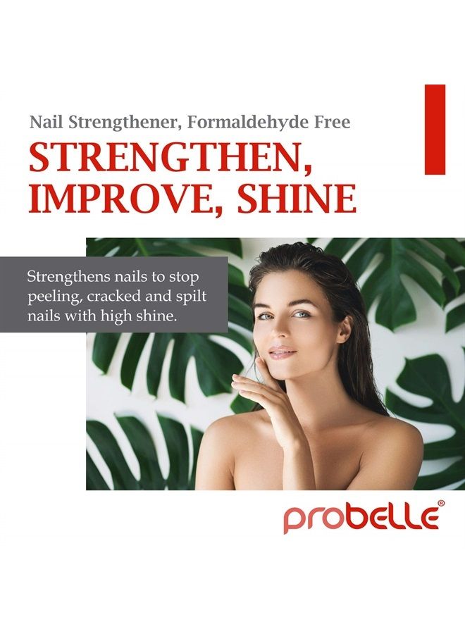 Probelle Nail Strengthener, Nail Strengthening Treatment, Nail Growth and Repair, Stops Peeling, Splits, Chips, Cracks, and Strengthens Nails (0.50 ounces, 1) - Image 3