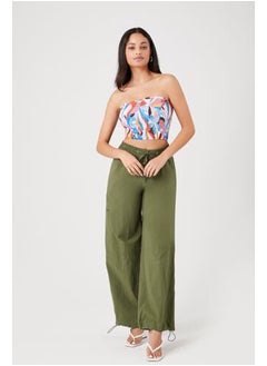 FOREVER 21 Tropical Print Smocked Tube Top  - Image 4