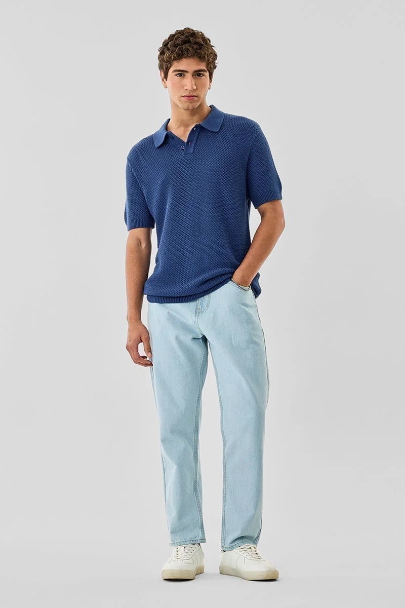 SNITCH Crochet Knit Core Lab Polo T-Shirt