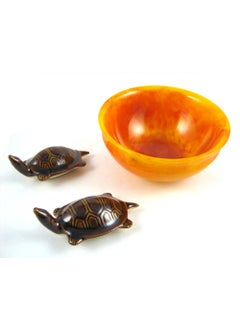 eshoppee eshoppee Feng Shui Floating Tortoise in Bowl Showpiece - 11 cm 