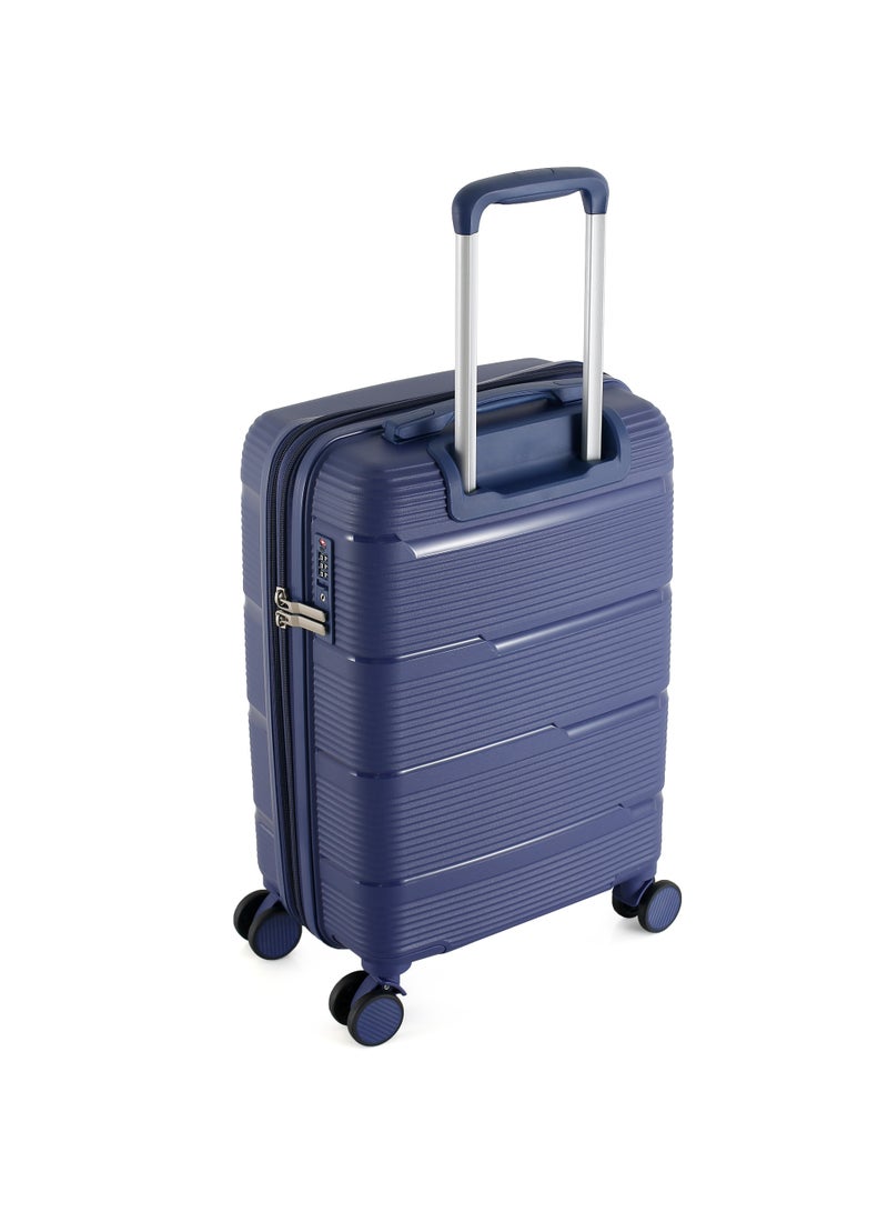 HT H.T Carry-On Luggage Suitcase–Durable Hard Shell Suitcases with Spinner Wheels, Telescopic Handle & Anti-Theft Zippers (38 Litre, Lightweight Travel Suitcase) (Blue, Carry-On/Cabin 20"-Inch) - Image 4