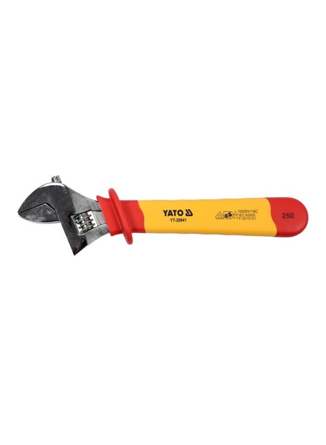 YATO Insulated Adjustable Wrench 10" VDE