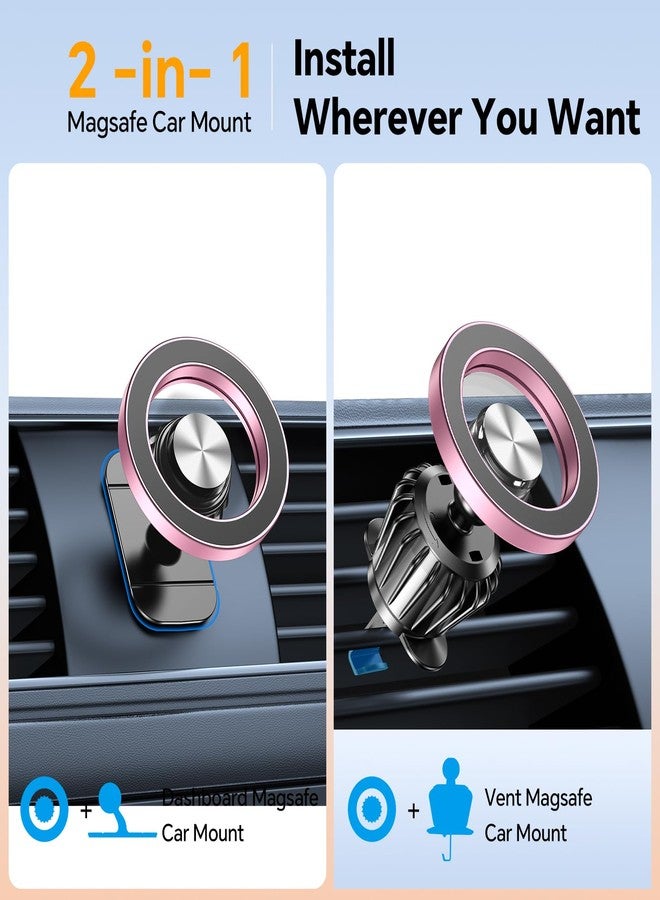 Kaistyle for Magsafe Car Mount【20 Strong Magnets】Magnetic Phone Holder for Car Phone Holder Mount Dash Mounted Holders Cell Phone Holders for Your Car Accessories for Women Men for iPhone 17 16 15 14 - Image 2