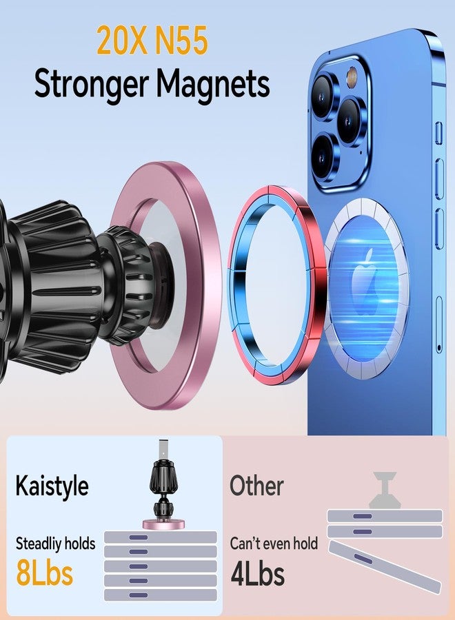 Kaistyle for Magsafe Car Mount【20 Strong Magnets】Magnetic Phone Holder for Car Phone Holder Mount Dash Mounted Holders Cell Phone Holders for Your Car Accessories for Women Men for iPhone 17 16 15 14 - Image 4