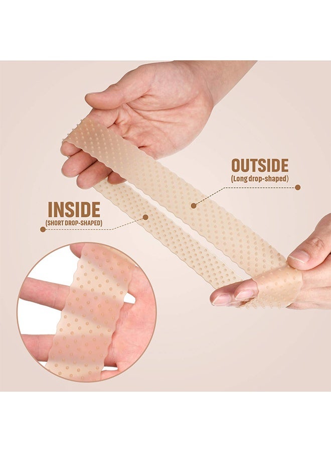 2 Pcs Nude Silicone Non-Slip Wig Grip Band, Elastic Snatch-Proof Wig Fixing Headband Holder for Men & Women, Suitable for Sports & Yoga - Image 2