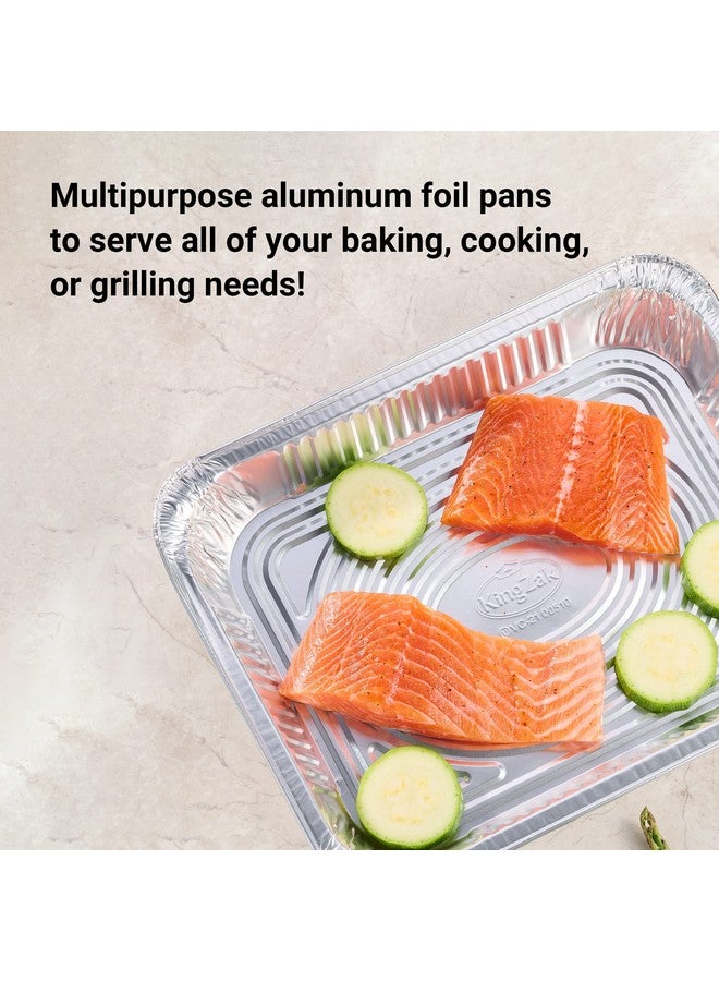 Nicole Home Collection Aluminum Pans Half Size, 9X13, Extra Heavy Duty Disposable Foil Pans For Baking (30 Pack) Roasting & Chafing, Deep Tin Foil Bakeware, Steam Table Tray, Cookware, Food Prepping, Cake & Oven Pan  - Image 4