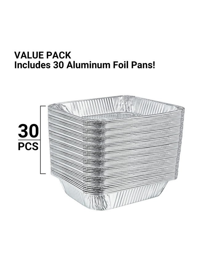 Nicole Home Collection Aluminum Pans Half Size, 9X13, Extra Heavy Duty Disposable Foil Pans For Baking (30 Pack) Roasting & Chafing, Deep Tin Foil Bakeware, Steam Table Tray, Cookware, Food Prepping, Cake & Oven Pan  - Image 3