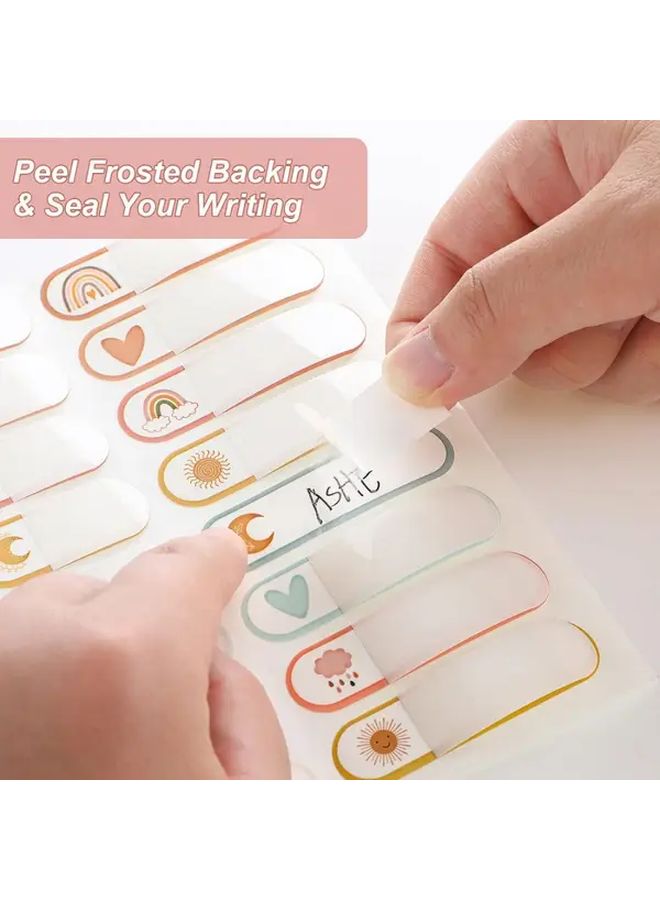 160 Pcs Self Laminating Waterproof Name Labels For School Water Bottles Bohemia - Image 3