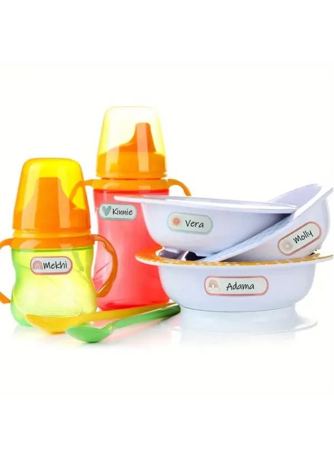 160 Pcs Self Laminating Waterproof Name Labels For School Water Bottles Bohemia - Image 5