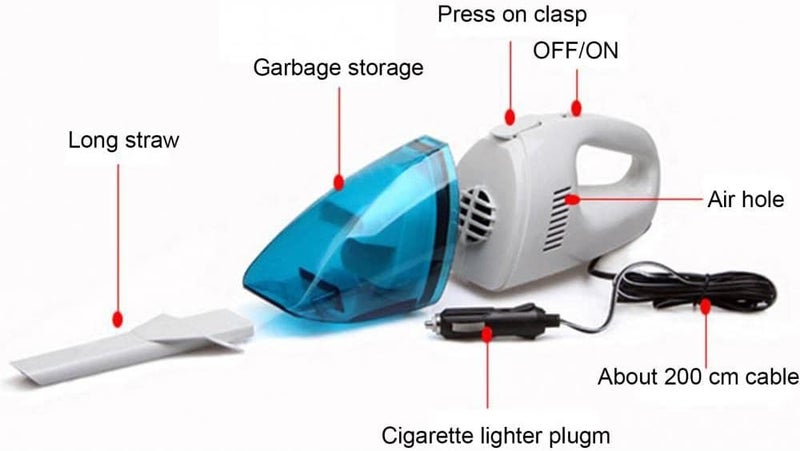 Dolphin Vacuum Cleaner for Suction and Cleaning Seats, Floors, Hard and Tight Places