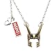 Marvel Comics Officially Licensed Marvel Comics Stainless Steel Unisex Adult Base Metal Loki Helmet Chain Pendant Necklace Antique GoldSilver One Size - Image 2
