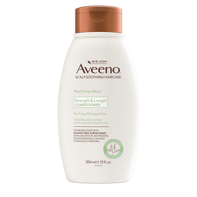 Aveeno Plant Protein Blend Conditioner, for Strong Healthy-Looking Hair, 12 fl oz - Image 1
