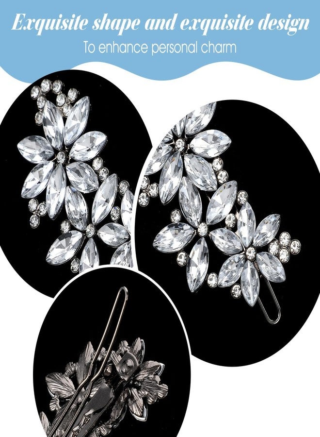 Indusoire 2PCS Rhinestone Hair Accessories, Hair Accessories for Women Party, Hair Clips for Woman, Two Piece Set with Sparkling Diamonds, Elegant Hairpins for Special Occasions - Image 4