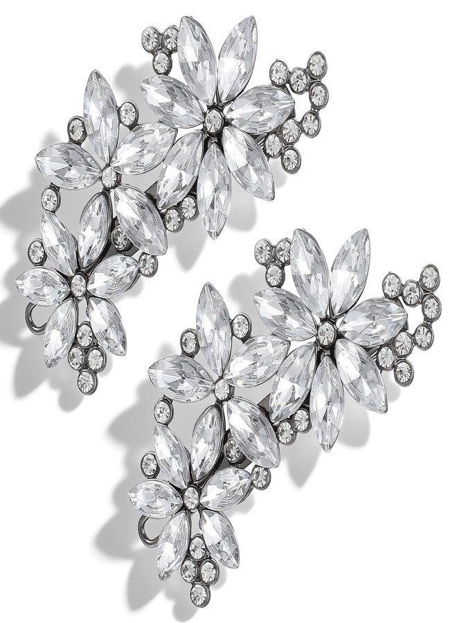 Indusoire 2PCS Rhinestone Hair Accessories, Hair Accessories for Women Party, Hair Clips for Woman, Two Piece Set with Sparkling Diamonds, Elegant Hairpins for Special Occasions - Image 1