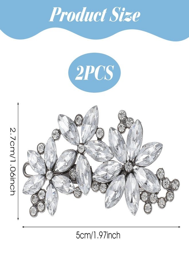 Indusoire 2PCS Rhinestone Hair Accessories, Hair Accessories for Women Party, Hair Clips for Woman, Two Piece Set with Sparkling Diamonds, Elegant Hairpins for Special Occasions - Image 3