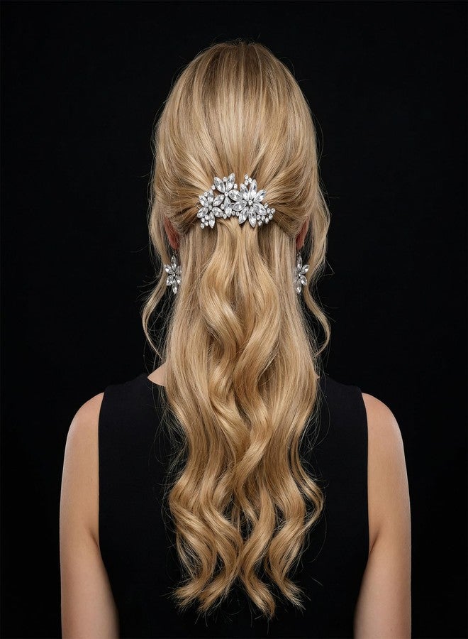 Indusoire 2PCS Rhinestone Hair Accessories, Hair Accessories for Women Party, Hair Clips for Woman, Two Piece Set with Sparkling Diamonds, Elegant Hairpins for Special Occasions - Image 5