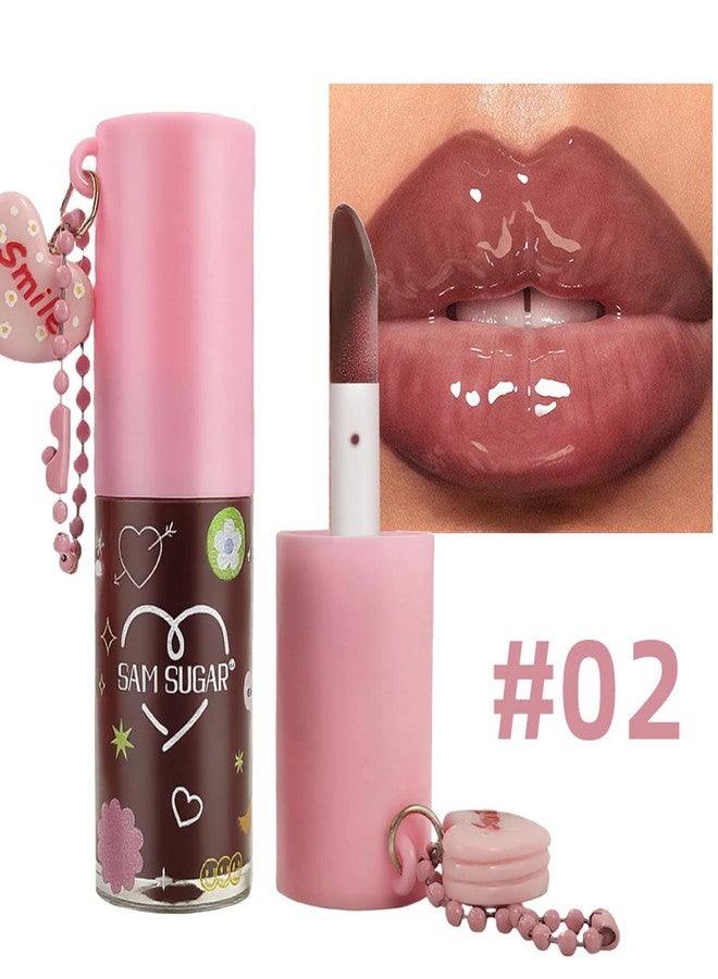 DENESTUP 3 Pcs Hydrating Gloss Set, Jelly Lip Tint Gloss Plumping Lip Gloss for Women Natural Moisturizing Shine Brown Lipgloss Glossy Liquid Lipstick (Multicolor) - Image 4
