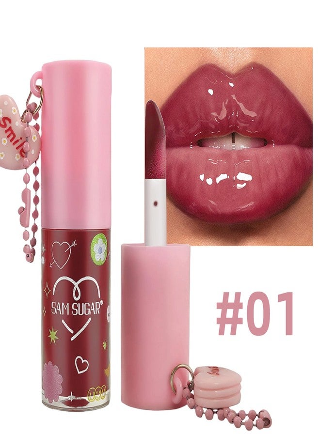 DENESTUP 3 Pcs Hydrating Gloss Set, Jelly Lip Tint Gloss Plumping Lip Gloss for Women Natural Moisturizing Shine Brown Lipgloss Glossy Liquid Lipstick (Multicolor) - Image 3