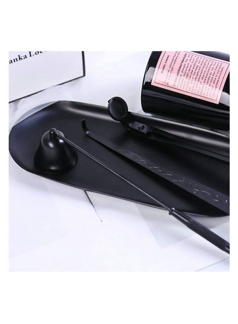 Excefore Candle Snuffer, Candle Wick Trimmer Wick Dipper with Tray 4 in 1 Candle Accessory Set Candle Care Kit Gift for Candle Lovers - Image 2