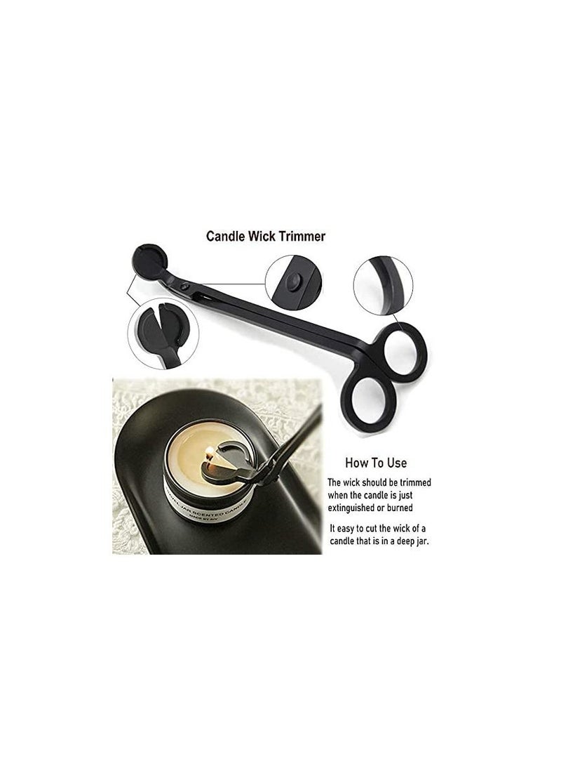 Excefore Candle Snuffer, Candle Wick Trimmer Wick Dipper with Tray 4 in 1 Candle Accessory Set Candle Care Kit Gift for Candle Lovers - Image 4