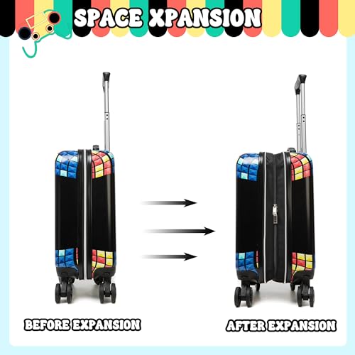 Inprof Kid's Luggage Set 3 Piece Suitcase Set 16" Hardside Luggage with Spinner Wheels Girls Boys Carry on Toddler Suitcase with Travel Duffle Bag Airline Approved - Image 3