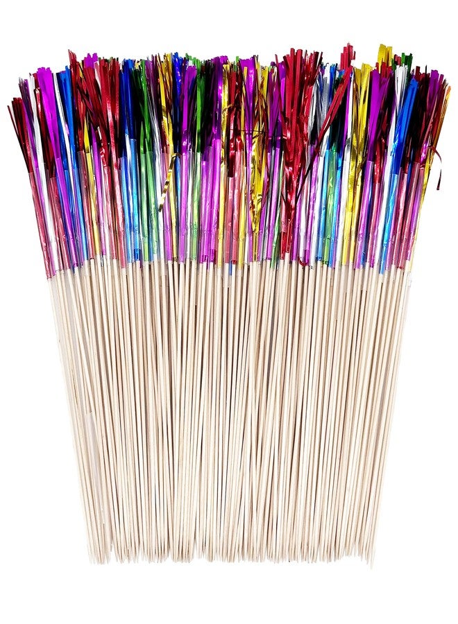 Allazone 200 PCS Firework Cupcake Toppers Foil Frill Toothpicks, 9 Inch Fireworks Bamboo Toothpicks for Cakes Decoration, Party Supplies, Christmas Decoration - Image 1