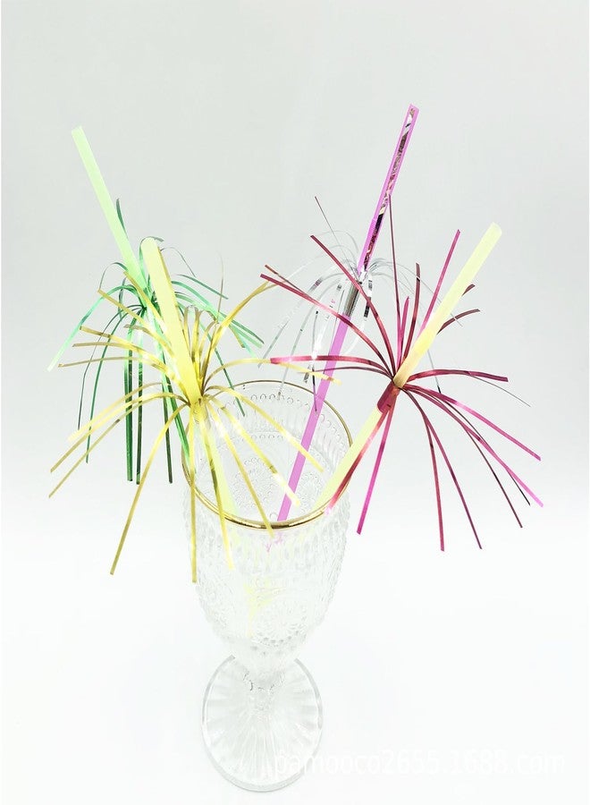 Allazone 200 PCS Firework Cupcake Toppers Foil Frill Toothpicks, 9 Inch Fireworks Bamboo Toothpicks for Cakes Decoration, Party Supplies, Christmas Decoration - Image 4
