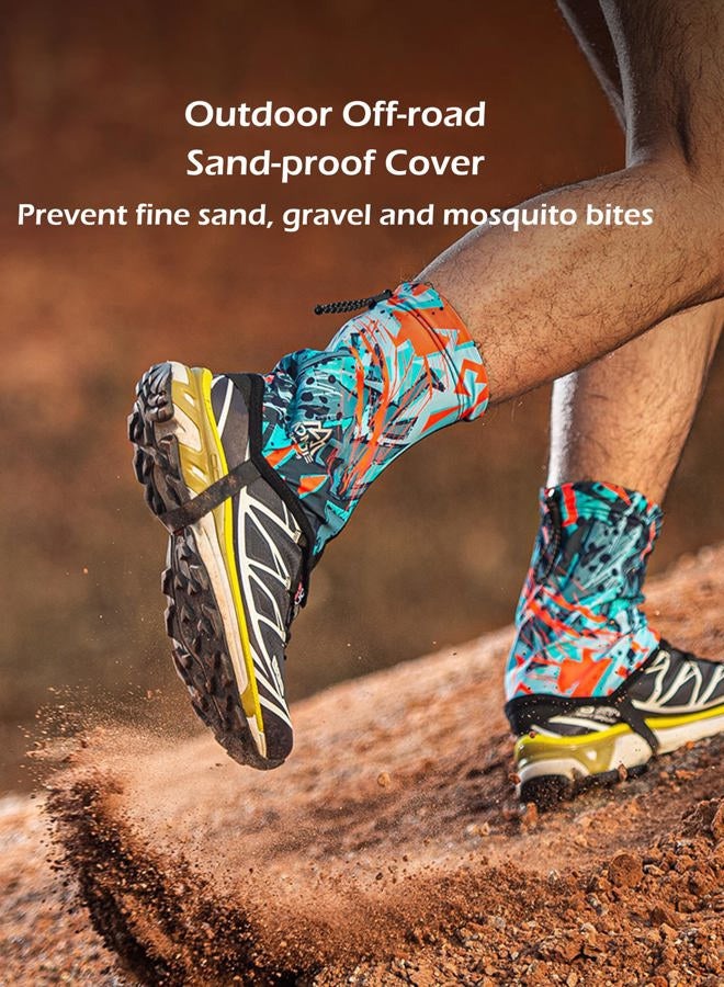 TRIWONDER Trail Gaiters Sandproof Leg Gaiters Running Gators Shoe Covers Ankle Gaiters for Hikiing Backpacking (L, Blue) - Image 3