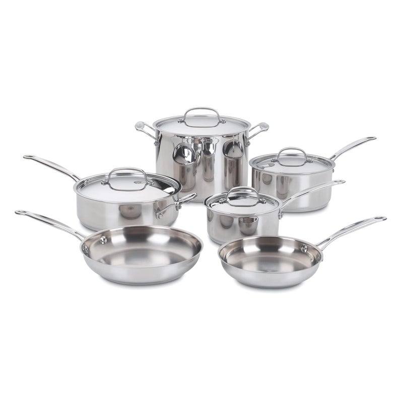 Cuisinart 77-10P1 10-Piece Chef's-Classic-Stainless Collection, Cookware Set - Image 1