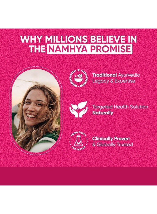 NAMHYA شاي صحة المرأة من ناميا بلس | شاي متلازمة المبيض المتعدد الكيسات للنساء | محمل بالأعشاب الطبيعية الأيورفيدية (100 جرام) | شاي أخضر | مكملات متلازمة المبيض المتعدد الكيسات للنساء - Image 5