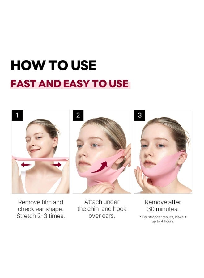 general Camellia Deep Collagen V Lifting Gel Mask 1ea | Double-chin Turkey Neck Instant Face Lifting Mask, Cooling and Depuffing Face Toning Belt, Firming Sagging Skin, Korean Skin Care - Image 3