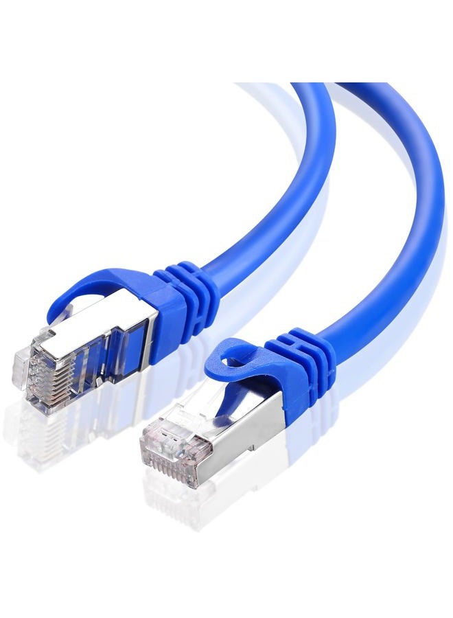 AvesView CAT 6 Shielded Ethernet Cable 100 FT, Indoor High-Speed (SFTP) 10Gbps Snagless Shielded 100FT Ethernet Cable for Internet, Router, Computer, PlayStation, Xbox, POE Camera, Printer - Blue - Image 2