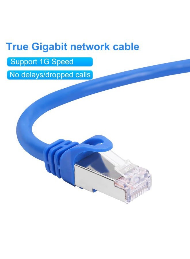 AvesView CAT 6 Shielded Ethernet Cable 100 FT, Indoor High-Speed (SFTP) 10Gbps Snagless Shielded 100FT Ethernet Cable for Internet, Router, Computer, PlayStation, Xbox, POE Camera, Printer - Blue - Image 5