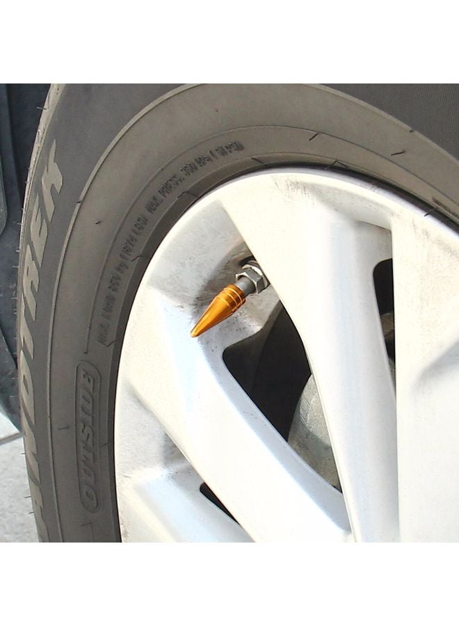 NIBEMINENT 4-Piece Sharp Mouth Shaped Car Tire Valve Cap  - Image 4