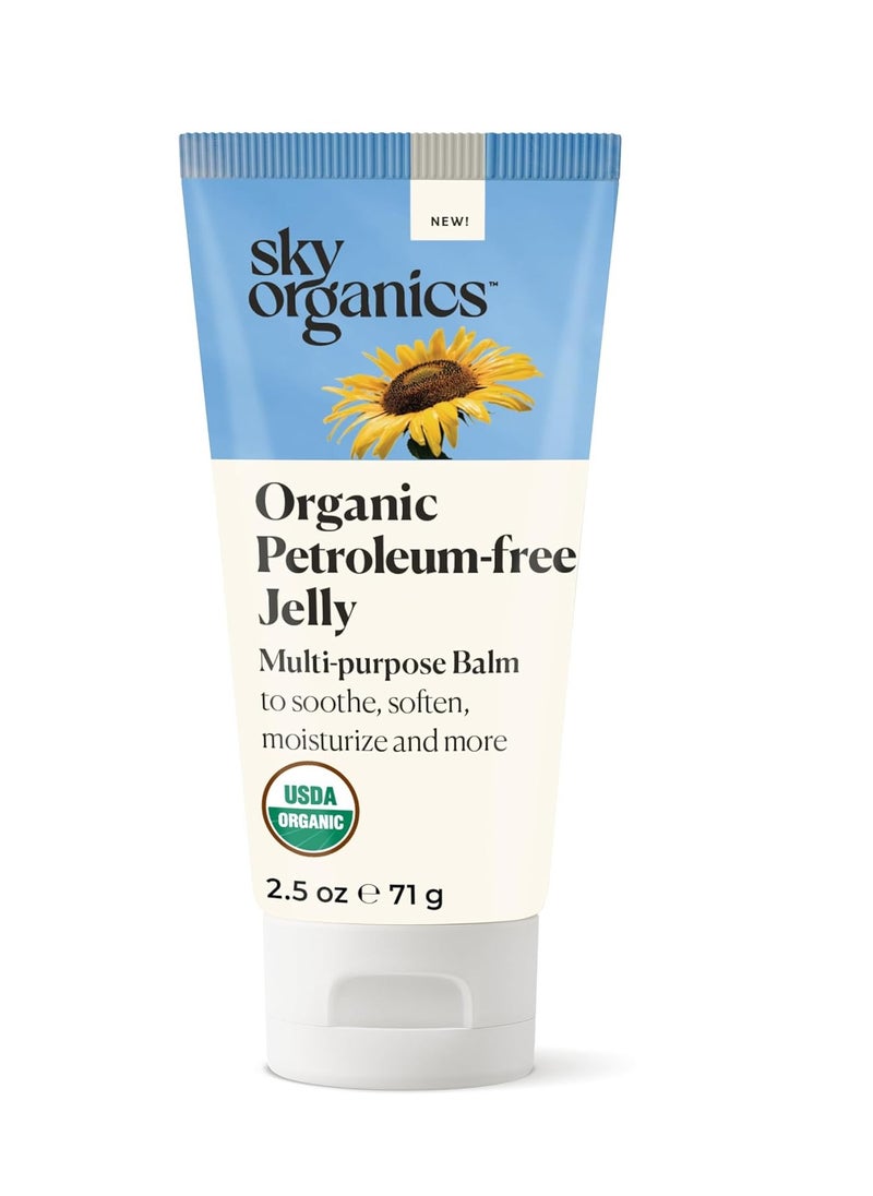 Sky Organics Sky Organics Organic Petroleum-free Jelly, Multi-Purpose Skin Care Balm with Organic Shea Butter, Coconut Oil, Olive Oil & Vitamin E, Moisturizing Lip Balm & Moisturizer for Dry Skin, 2.5 Oz  - Image 1