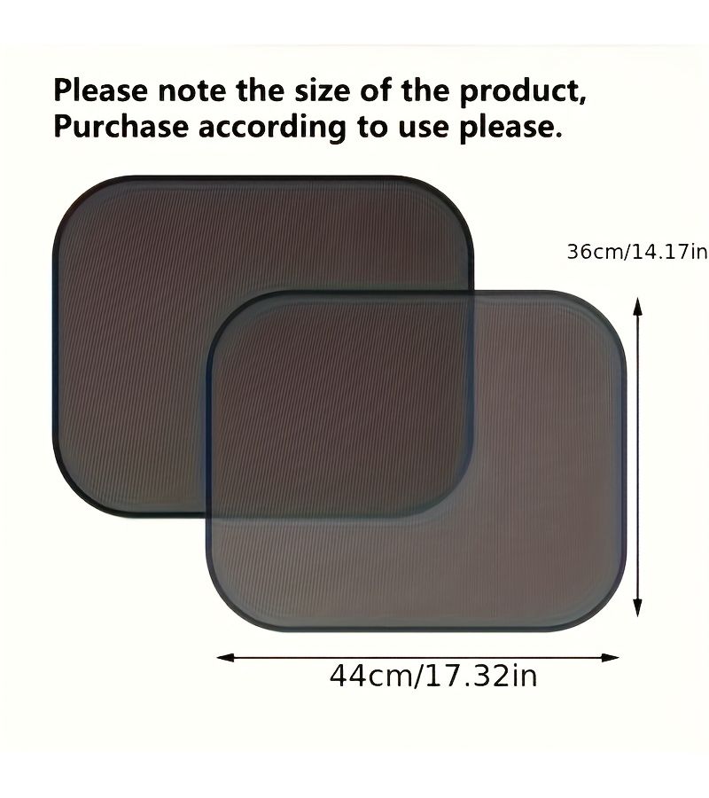 2pcs 17.32x14.17inch Car Sun Visor Curtain Heat Insulation Sunshade - Image 2