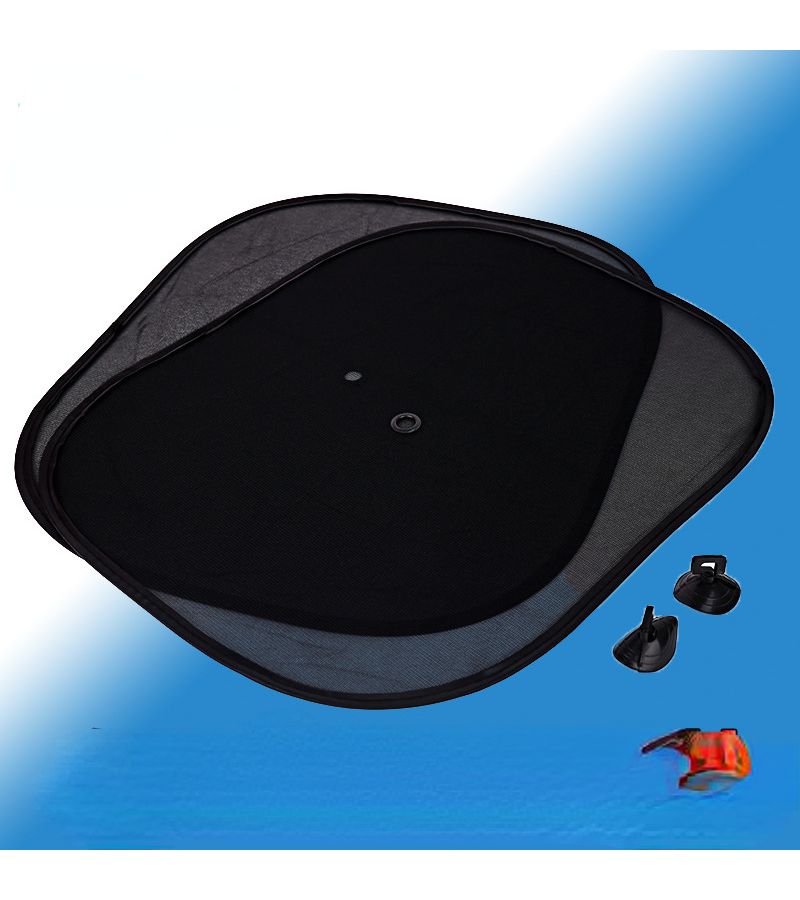2pcs 17.32x14.17inch Car Sun Visor Curtain Heat Insulation Sunshade - Image 3