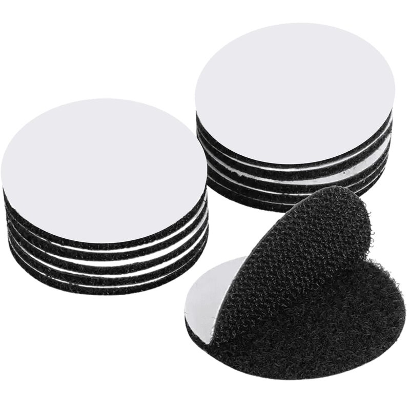 VOLDOT Velcro 2 Sided Adhesive Round Stickers Extra Strong Hold Multipurpose Hook & Loop Fasteners for Home Office DIY Projects Sticky Back Tape Versatile Fastening Solution Long-Lasting (20) - Image 1