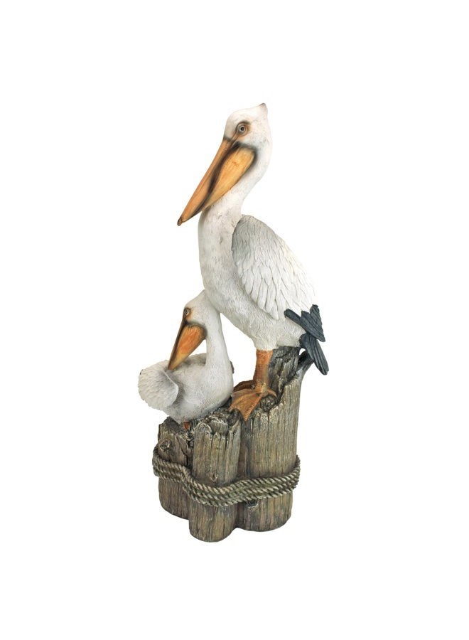 Design Toscano Coastal Decor Ocean's Perch Pelicans Garden Bird Statue, 24 Inch, Polyresin, Full Color - Image 5