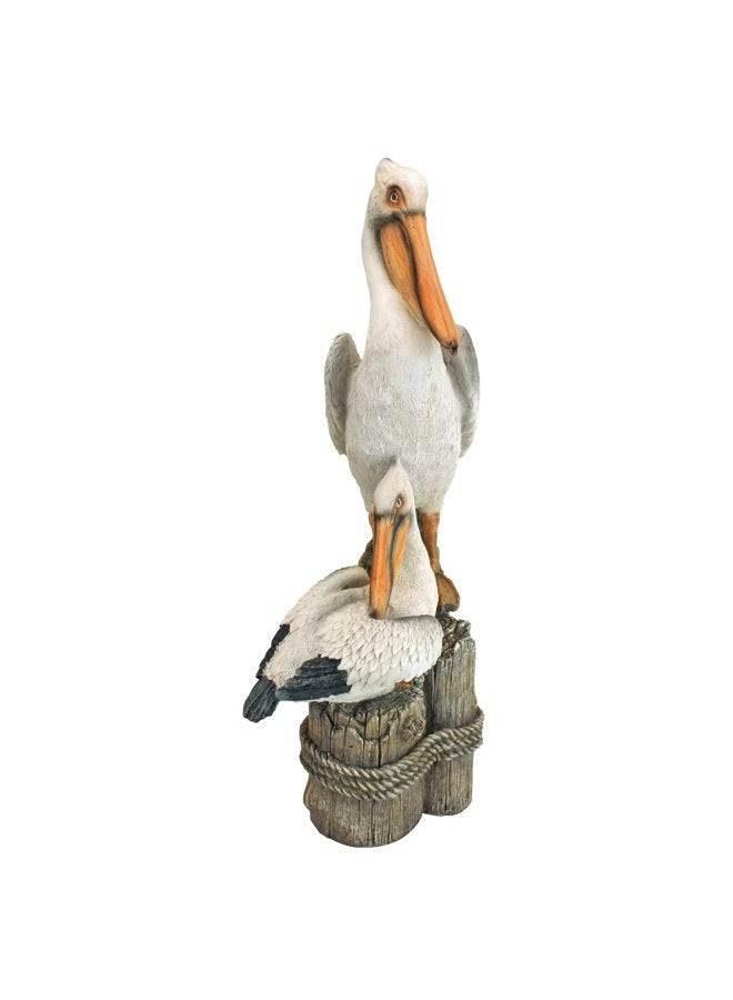 Design Toscano Coastal Decor Ocean's Perch Pelicans Garden Bird Statue, 24 Inch, Polyresin, Full Color - Image 2