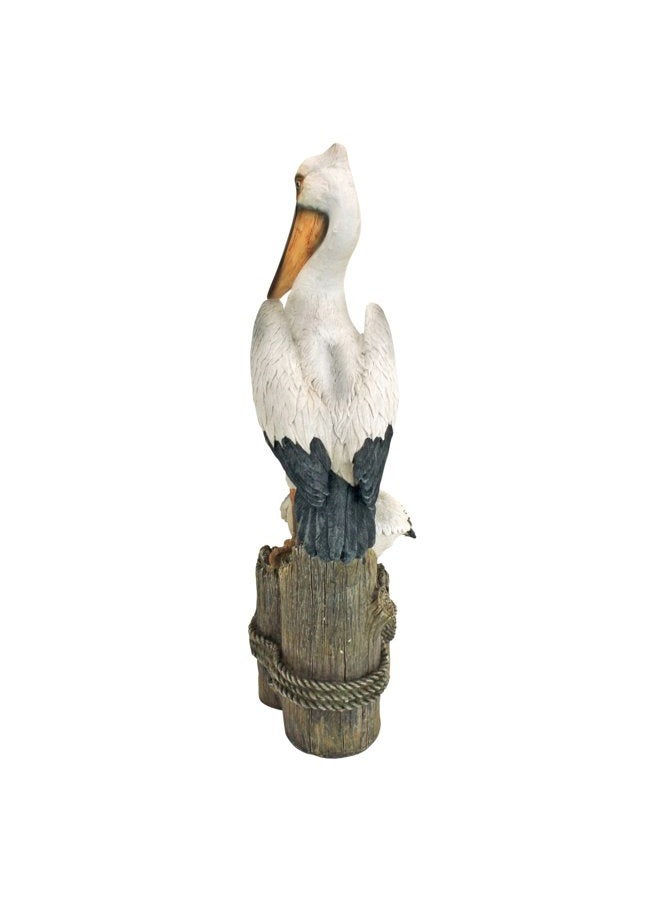 Design Toscano Coastal Decor Ocean's Perch Pelicans Garden Bird Statue, 24 Inch, Polyresin, Full Color - Image 4