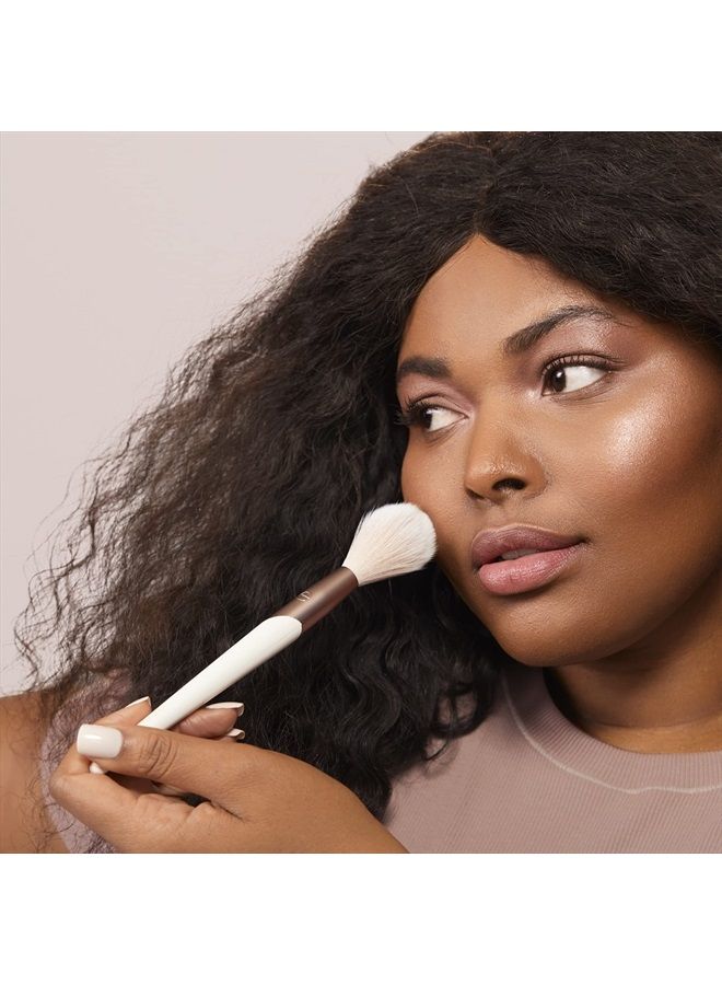 Ecotools Luxe Soft Highlighter Makeup Face Powder Brush, Sheer, Luminous Glow, Premium Quality Makeup Brush, Ultra Soft, Synthetic Bristles, Eco Friendly Face Brush, Cruelty-Free, 1 Count - Image 4