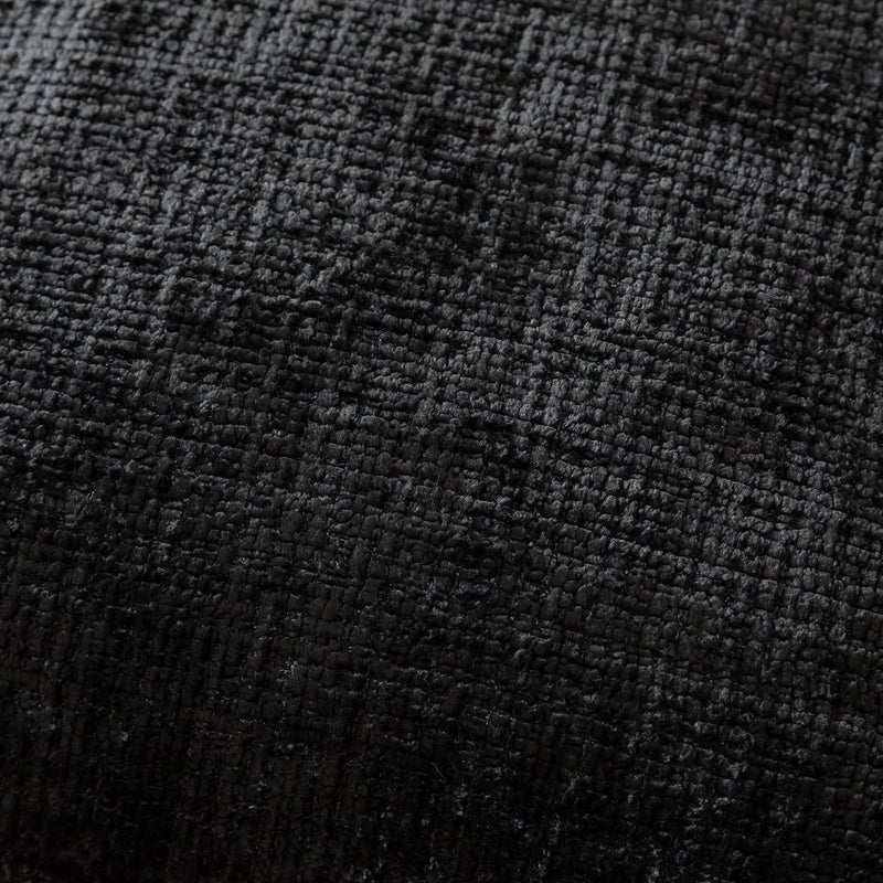 Yaertun Pack of 2 Chenille Textured Decorative Throw Pillow Covers Accent Solid Cushion Cover Soft Cozy Pillow Case with Velvet Back for Couch Sofa Bed Living Room 22x22 Inch Black - Image 5