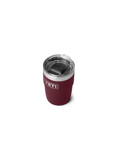 YETI YETI Rambler 8 oz Stackable Cup, Stainless Steel, Vacuum Insulated Espresso Cup with MagSlider Lid, Wild Vine Red  - Image 1