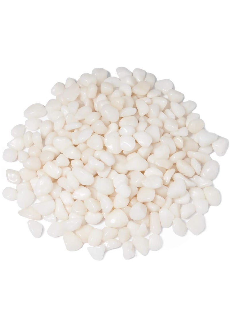 vsell24 2-4mm Medium White Stones Polished Natural White Pebbles For Garden Landscaping Fish Tank Vase Filler Cactus Succulents Aquariums  - Image 1